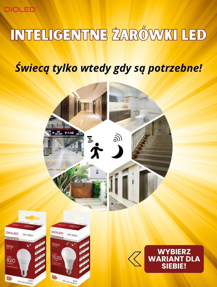 Żarówki z czujnikiem ruchu zmierzchu
