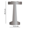 Lampka bezprzewodowa dekoracyjna LED 3W 40lm CCT 3 barwy światła SREBRNA USB-C Q044B