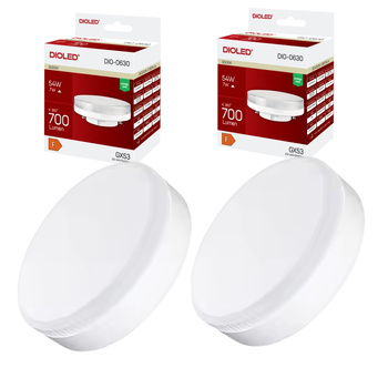 Żarówka LED GX53 7W 3000K 700lm barwa ciepła DIO-0630 Dioled  - 2 SZTUKI