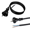 Kabel przewód przyłączeniowy z wtyczką prostą 2x1.5 3m czarny PLASTROL