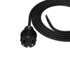 Kabel przewód przyłączeniowy z wtyczką prostą 3x1.5 2m czarny PLASTROL