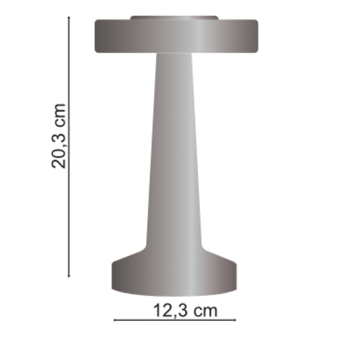 Lampka bezprzewodowa dekoracyjna LED 3W 40lm CCT 3 barwy światła SREBRNA USB-C Q044B