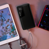 Powerbank 10000mAh microUSB, USB-C, USB czarny V-TAC