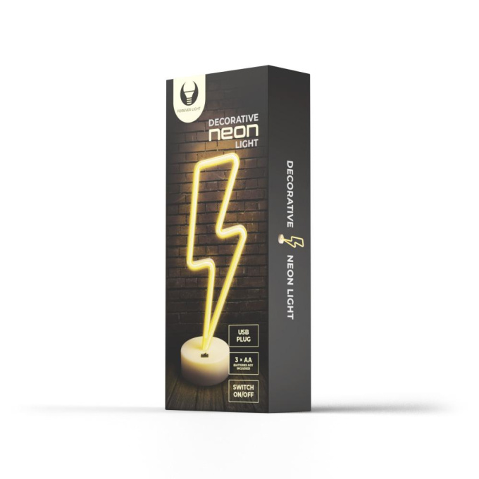 Lampka stojąca LED NEON piorun 3xAA + USB FSNE03