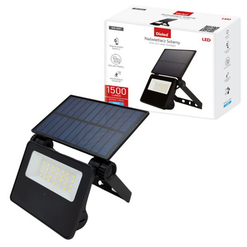 Naświetlacz solarny 100W 6500K 1500lm IP65 czujnik ruchu Dioled