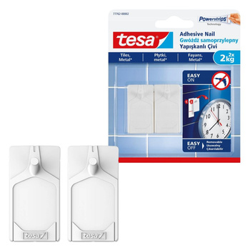 Gwóżdź samoprzylepny do płytek 2KG 2szt biały wewnętrzny TESA