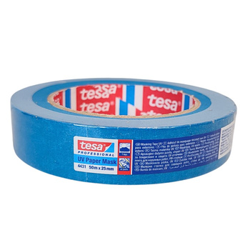Taśma malarska UV 50m x 25mm niebieska zewnętrzna TESA