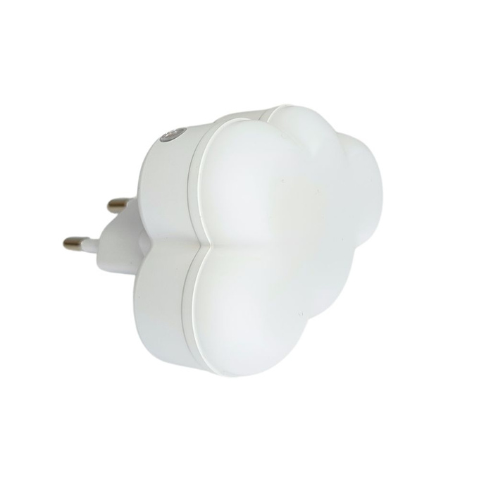 Lampka nocna LED 0,5W 2700K do kontaktu CHMURKA czujnik zmierzchu DIO-0477 Dioled