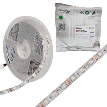 Taśma LED 12V RGB 5m 14,4W/m IP20 wielokolorowa Ecolight