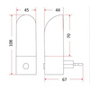 Lampka MINI LED 1W 230V do gniazdka czujnik zmierzchu LN-06