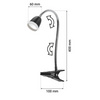 Lampka nocna LED 3W 3000K 240lm KLIPS LARUS CZARNA Led-Pol