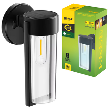 Lampa solarna kinkiet LED barwa zimna antracyt DIO-0606 Dioled