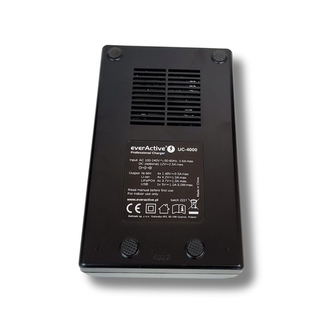 Ładowarka akumulatorowa AA/AAA/C/D/18650 UC4000 EVERACTIVE