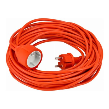 Przedłużacz ogrodowy roboczy 1 gniazdo 20m bez uziemienia pomarańczowy