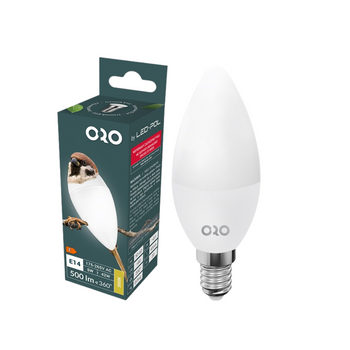 Żarówka LED świeczka E14 5W 3000K 500lm barwa ciepła Led-Pol