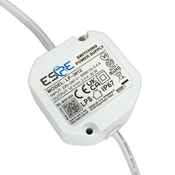 Zasilacz LED 12V 30W 2,5A IP67 DO PUSZKI HERMETYCZNY LP3012 Espe