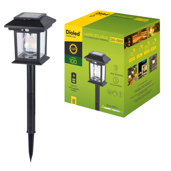 Lampa solarna wbijana LED 3w1 100lm ciepła czujnik ruchu DIO-0655 Dioled