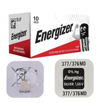 Bateria srebrowa SR626SW / 377/376 10 sztuk Energizer