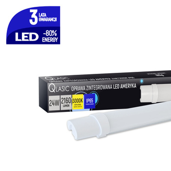 Oprawa liniowa lampa LED AMERYKA 24W 3000K 2160lm 90cm IP65 Qlasic