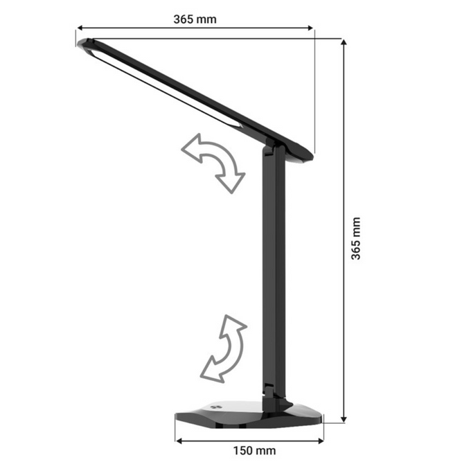 Lampka biurkowa LED 8W 520lm 2700K-6500K CCT ANTILA CZARNA Led-Pol