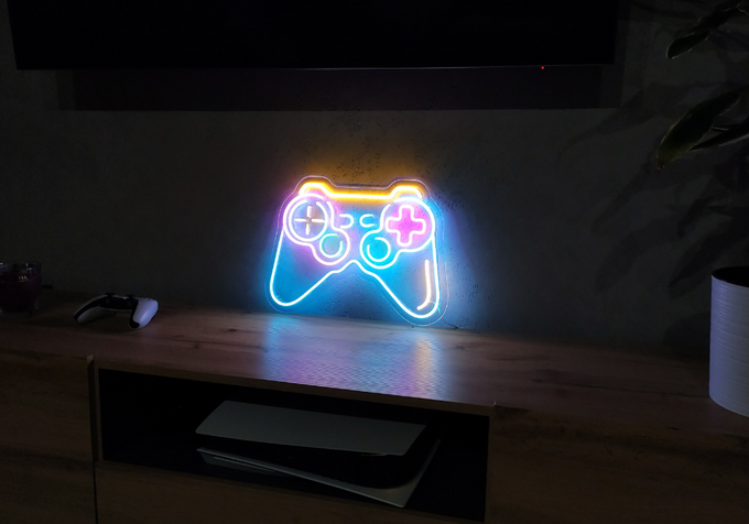 Lampka NEON LED GAMEPAD na plexi ściemniacz + USB