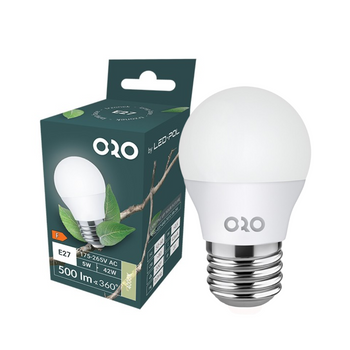 Żarówka LED E27 kulka 5W neutralna 500lm Led-pol