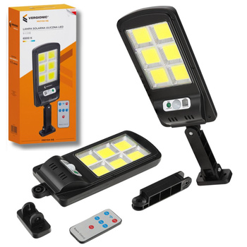 Lampa solarna LED 6XCOB + czujnik ruchu + pilot VERGIONIC