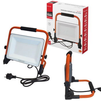Naświetlacz przenośny budowlany 100W 4000K 10000lm IP65 kabel 1.5m Dioled