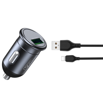 Ładowarka samochodowa QC 3.0 USB 18W + kabel USB-C XO