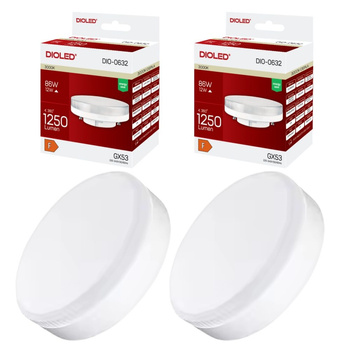 Żarówka LED GX53 12W 3000K 1250lm barwa ciepła DIO-0632 Dioled 2 SZTUKI