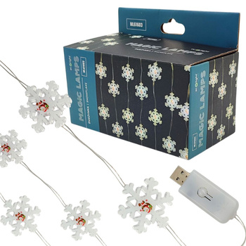 Kurtyna LED ŚNIEŻYNKA 50xLED barwa zimna 5m IP65 ML61603 Ecolight