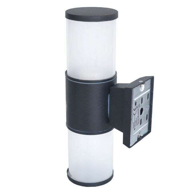 Lampa elewacyjna zewnętrzna kinkiet LED IRGA DUO czarna 2xE27