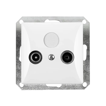 OPAL Gniazdo RTV przelotowe 9dB GAP OP/P moduł BIAŁY Timex