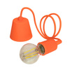 Lampa wisząca kabel LOFT E27 1m POMARAŃCZOWY