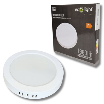 Oprawa natynkowa lampa LED 18W 4000K 1980lm IP20 okrągła Ecolight