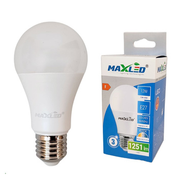 Żarówka LED E27 12W 4000K 1251lm neutralna MAXLED