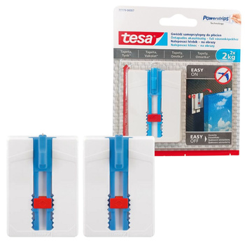 Gwóźdź samoprzylepny regulowany do płócien tapeta/tynk 2KG biały TESA