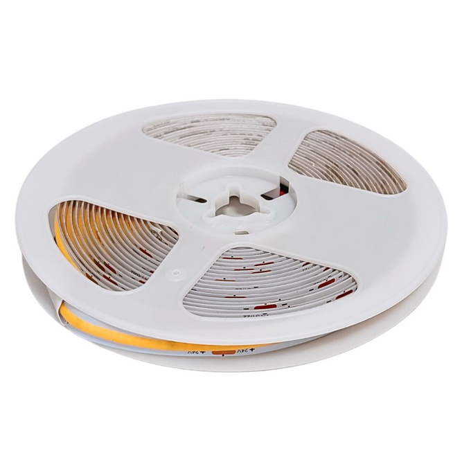 Taśma LED COB 24V 5m 11W/m 1045lm/m 3000K barwa ciepła IP20 NEXTEC