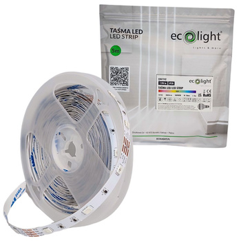 Taśma LED 12V RGB 5m 7,2W/m IP20 wielokolorowa Ecolight