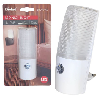 Lampka nocna LED 0,25W 4000K do kontaktu czujnik zmierzchu DIO-0463 Dioled