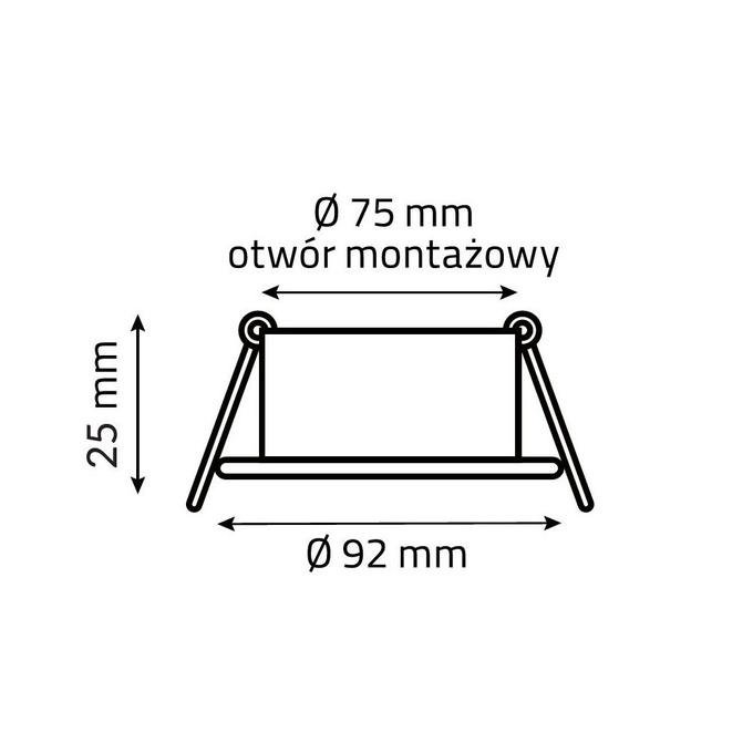 Oprawa halogenowa podtynkowa MINO okrągła ALUMINIOWA BIAŁA