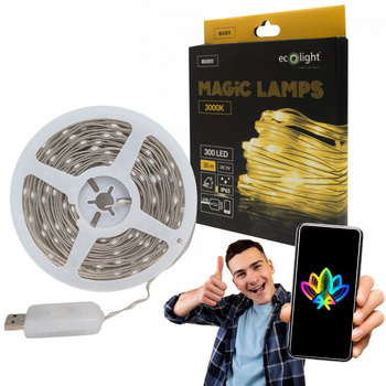 Taśma LED 300xLED barwa ciepła 30m IP65 ML61611 Ecolight
