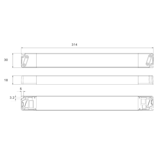 Zasilacz LED 12V 100W 8,3A IP40 MEBLOWY SILM LUNA Nextec