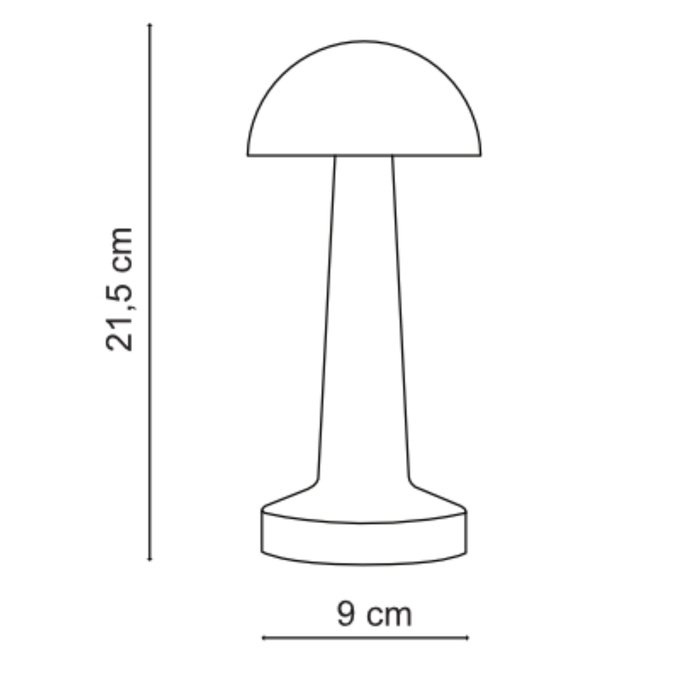 Lampka bezprzewodowa dekoracyjna LED 3W 40lm CCT 3 barwy światła złota USB-C Q042C