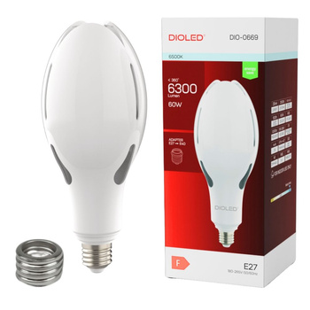 Żarówka LED uliczna E27/E40 60W 6500K 6300lm DIO-0669 DIOLED