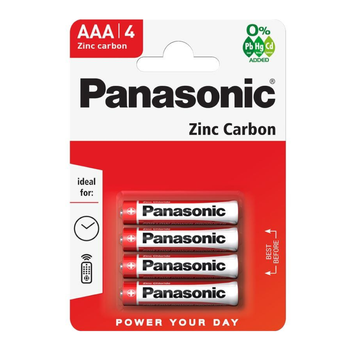 Bateria cynkowo-węglowa AAA R3 Blister 4 sztuki Panasonic