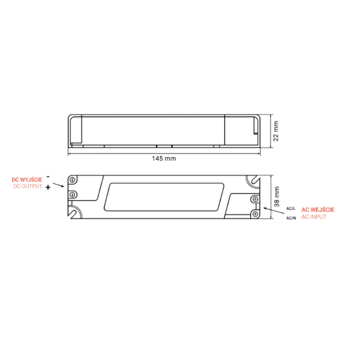 Zasilacz LED 24V 25W 1,04A IP40 MONTAŻOWY ECONOMY Nextec