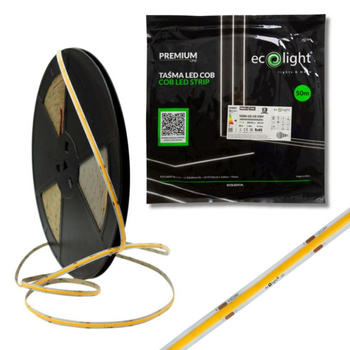 Taśma LED COB 24V 50m 9W/m 4000K 1125lm/m IP20 Ecolight