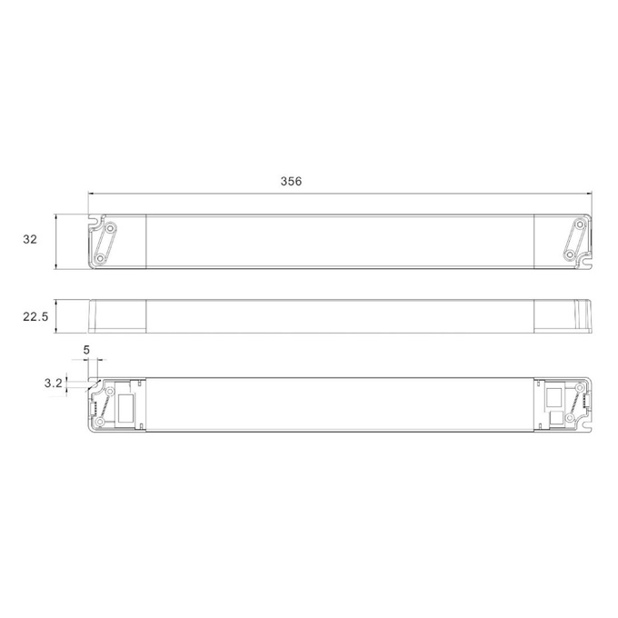 Zasilacz LED 12V 200W 16,7A IP40 MEBLOWY SILM LUNA Nextec