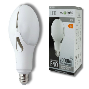 Żarówka uliczna LED E40 70W 4000K 7000lm Ecolight